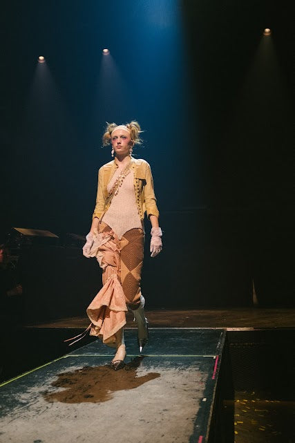 Silk draped trousers
