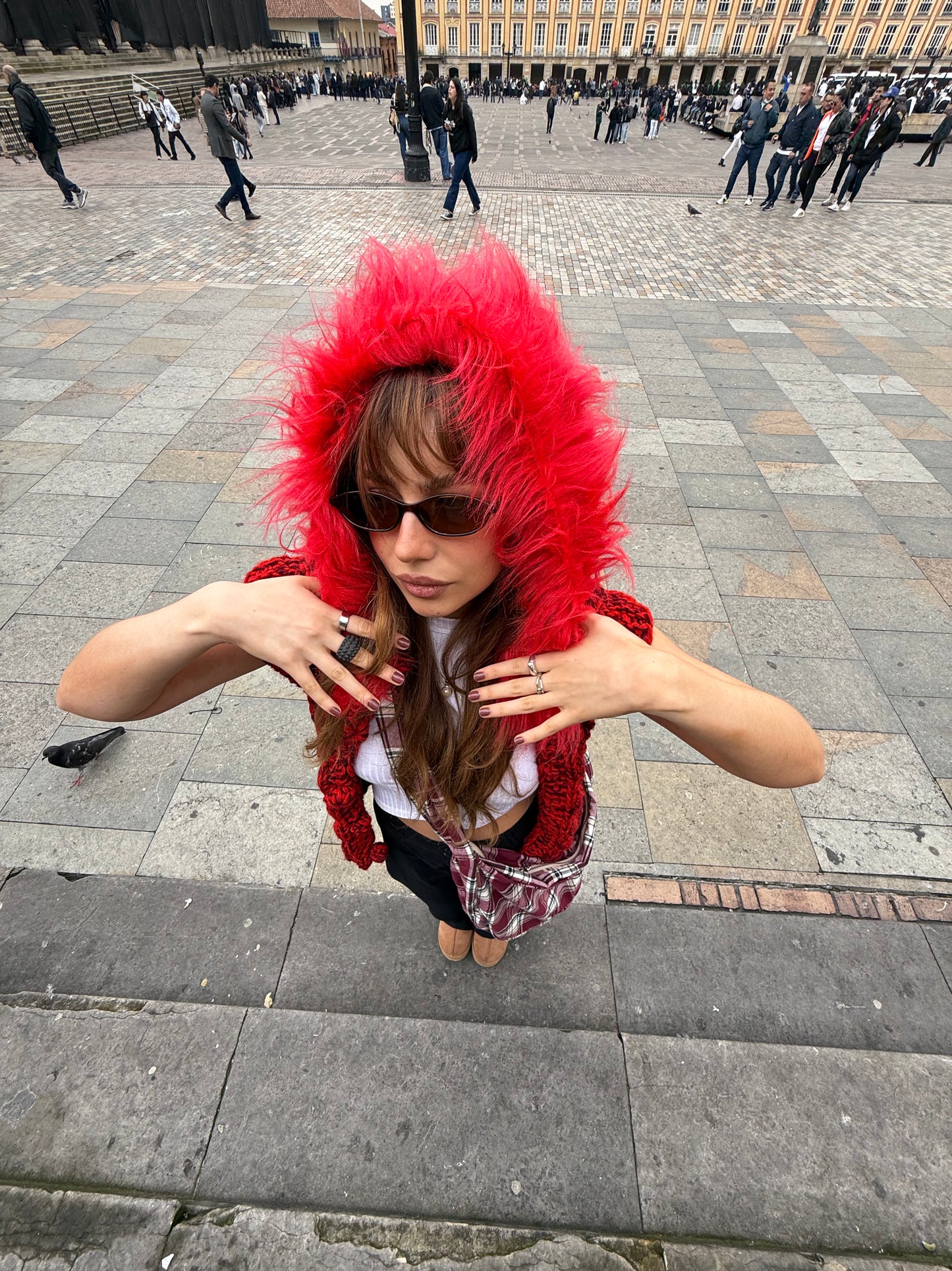 Red Velvet Knit Vest