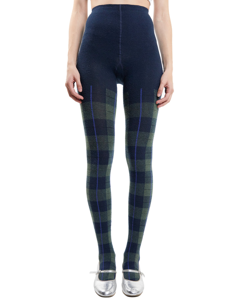 Classic Naomi Tights in pine green and blue