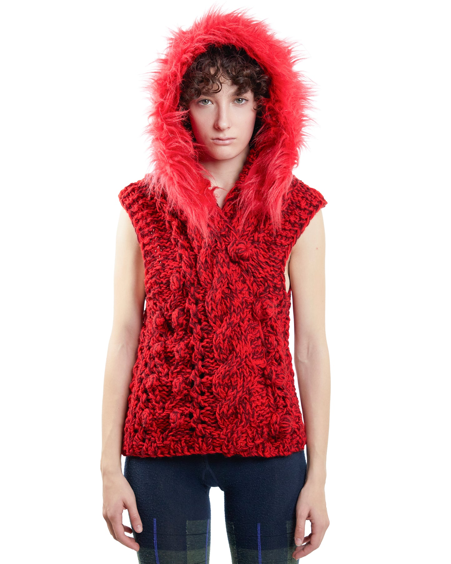 Red Velvet Knit Vest