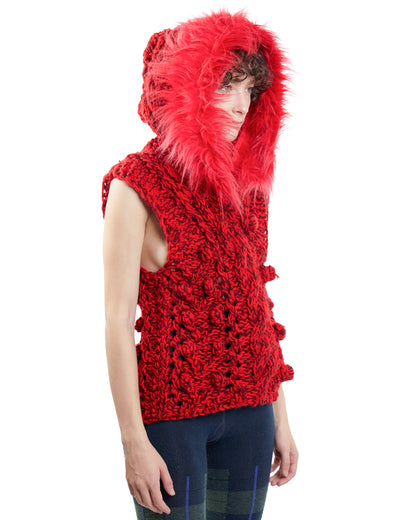 Red Velvet Knit Vest