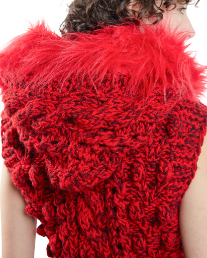 Red Velvet Knit Vest