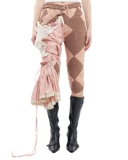 Silk draped trousers