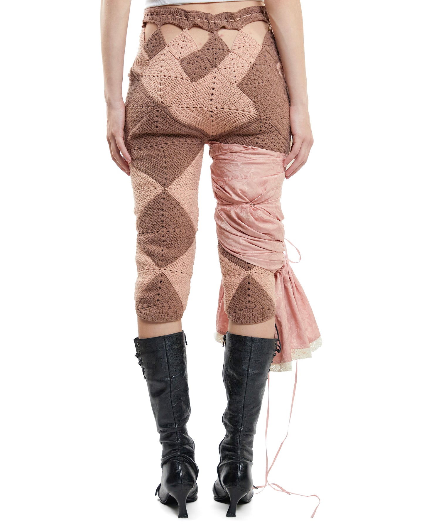 Silk draped trousers