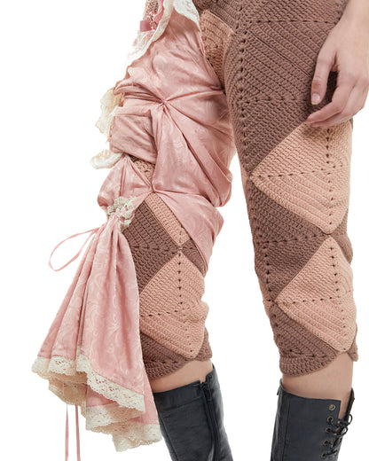 Silk draped trousers