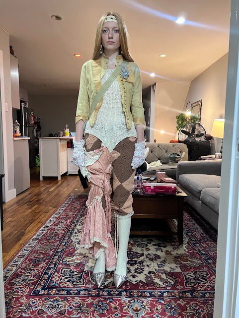 Silk draped trousers