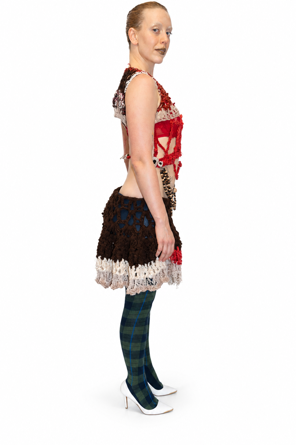 Red Web Dress side view